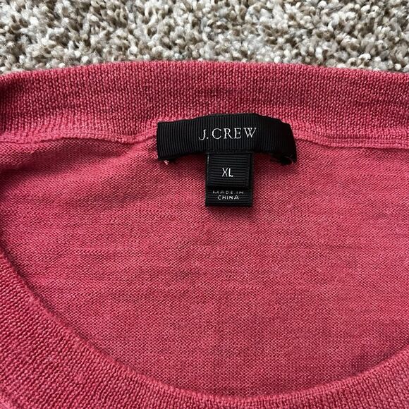 J. Crew Tippi merino wool sweater womens XL Bright Pink classic preppy timeless - Picture 2 of 6